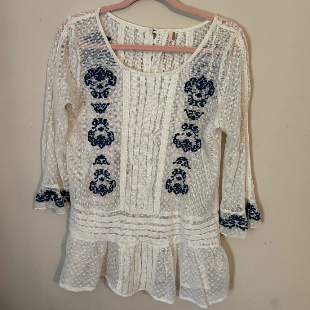 Free People Lace Tunic Size Small